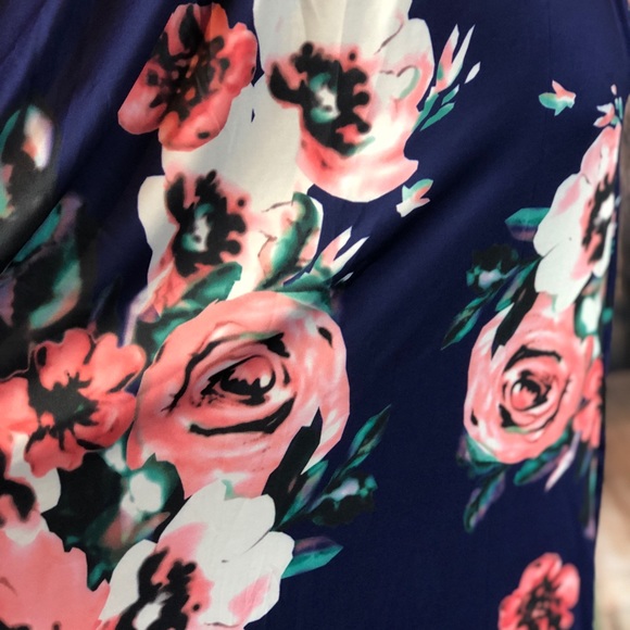 Floral Printed Maxi Dress Various Size Blue - Picture 6 of 8